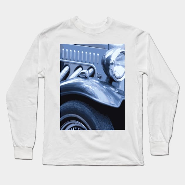 BLUE ANTIQUE CAR Pop Art Long Sleeve T-Shirt by BruceALMIGHTY Baker